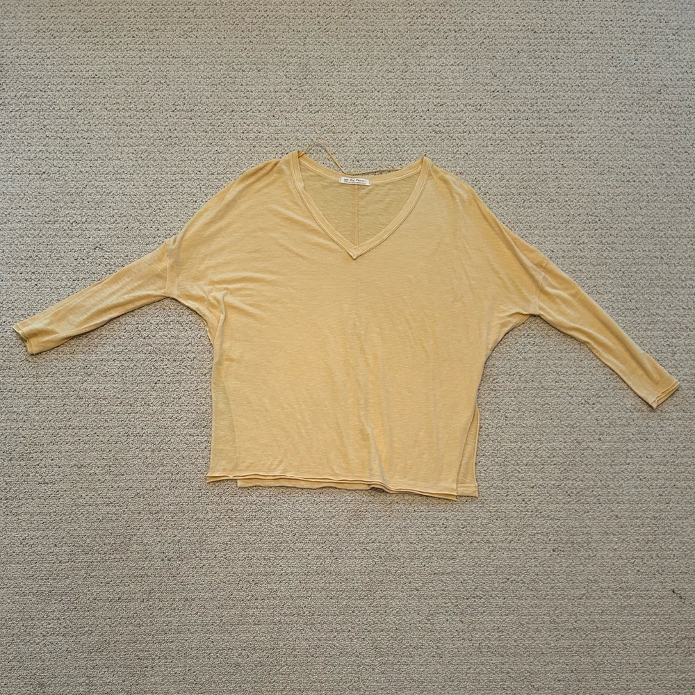 Light Yellow Long Sleeve We The Free Shirt